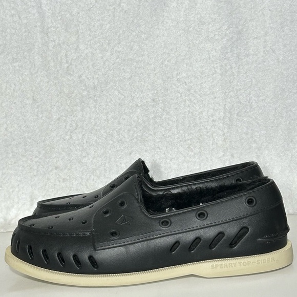 Sperry Womens A/O Float Cozy Faux Fur Lined Cut-Outs Boat Slip On Shoes SZ US 8 - Picture 2 of 12